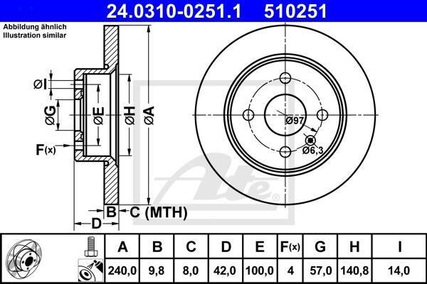 DİSK FREN AYNASI ARKA EFD4050 ASTRA G 1.6 (4 BİJON)
