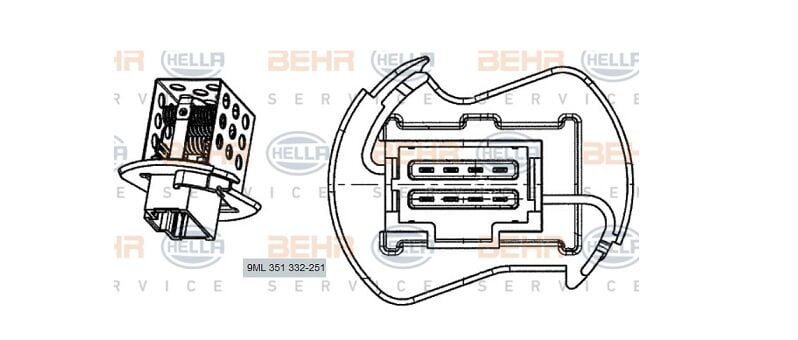 KALORİFER REZİSTANSI 9ML351332251 MASTER II 2.5 3.0 DCI (03 )