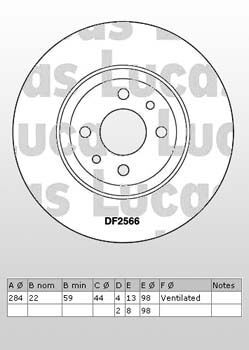 DİSK FREN AYNASI ÖN 561387B DOBLO (05 ) 1.3 JTD LINEA HAVALI BÜYÜK (15JANT)