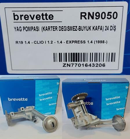 YAĞ POMPASI RN9050 R19 1.4 CLIO I 1.2 1.4 EXPRESS 1.4 24DİŞ KARTER DEGISMEZ BUYUK KAFA 24DİŞ KARTER DEGISMEZ BUYUK KAFA