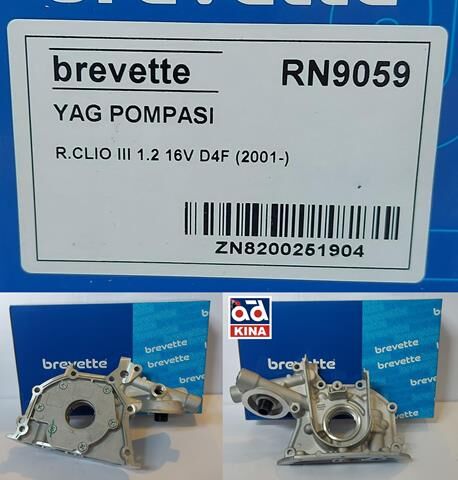 YAĞ POMPASI RN9059 CLIO III 1.2 16V D4F