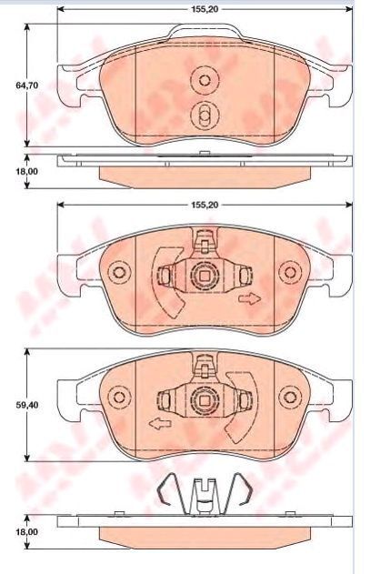 DİSK BALATA ÖN A02.2152 FLUENCE (10 ) MEGANE III (09 ) DUSTER 1.5 DCI