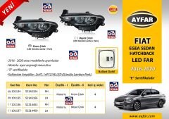 101135 ZENON BALASTLI FAR SOL EGEA (16 20 ) *KROM ÇITALI LED DRL+PARK+MOTORLU