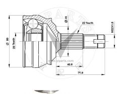 AKS KAFASI DIŞ 20500004 TEMPRA TİPO 1.4 1.6