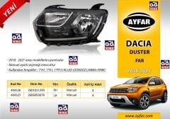 404526 FAR SAĞ DUSTER (2018 2021) (H7+H1 GÜNDÜZ FARI+PARK) *MOTORSUZ