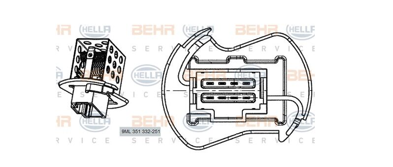 KALORİFER REZİSTANSI 9ML351332251 MASTER II 2.5 3.0 DCI (03 )