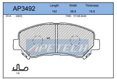 DİSK BALATA ÖN AP3492 QASHQAI 1.5 2.0 DCI (07 ) KOLEOS 2.0 DCI (08 )