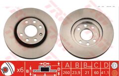 DİSK FREN AYNASI ÖN 562196B CORSA C 1.3 CDTI 1.4 1.7 DTI 16V HAVALI