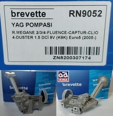 YAĞ POMPASI RN9052 MEGANE 1.5 DCİ (K9K) EURO5 FLUENCE CAPTUR CLIO 4 DUSTER