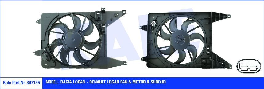 FAN MOTORU 347155 LOGAN 06 > SANDERO 08 > DUSTER DAVLUMBAZLI