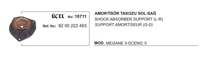 AMORTİSÖR TAKOZU 10711 MEGANE II SCENIC II