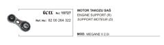MOTOR TAKOZU SAĞ 10727 MEGANE II 2.0 16V