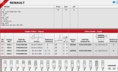 SİBOP TAKIMI 4611 4612 IN 4 E4 R12 1300 CC STD (0.50)