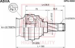 AKS KAFASI İÇ AKS0130 VECTRA A 1.4 22X22X35 UZUNLUK 130,6MM 88 95